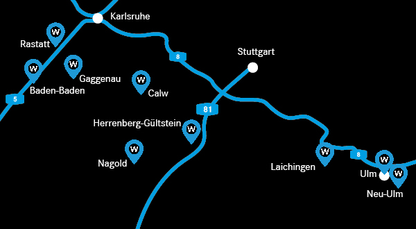 Standorte der Firma Wackenhut